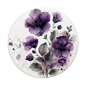 Purple Lavender Blossom Leaves Flowers Floral Girly PopSockets Swappable PopGrip