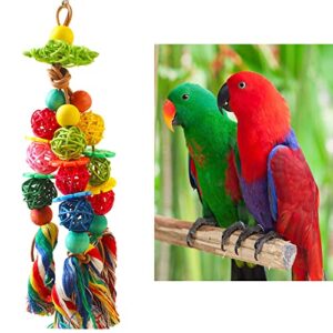 Johoxton Parrot Toys Bird Toys for Parrots Parakeet Toys Bird Toys Parrot Cage Accessories Parrot Toys for Large Birds Medium Parrots Conure Toys Budgie Toys Cockatiels Toys (Pattern 1)