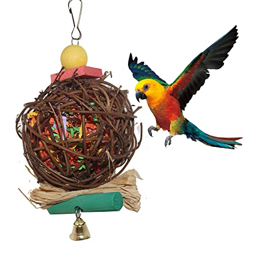 Johoxton Parrot Toys Bird Toys for Parrots Parakeet Toys Bird Toys Parrot Cage Accessories Parrot Toys for Large Birds Medium Parrots Conure Toys Budgie Toys Cockatiels Toys (Pattern 1)