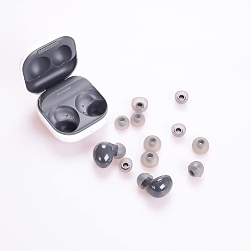 6 Pairs Replacement Earbuds Tips Silicone Eartips Set for Samsung Galaxy Buds 2 Headphones Wireless Fit in Case Ear Tips (Black)