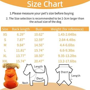 GURSAC Hoodie Dogs Sweater Girl with Pocket Fleece Fall Winter Dog Boy Puppy for Small Medium Clothes Warm - Pet Clothes Shirts for Large Dogs Female