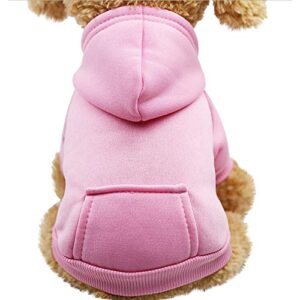 dog sweaters for dogs girl sweatshirts dog hoodied with pocket soft fleece vest doggie pullover warm jacket pet clothing pet clothes