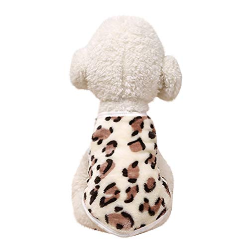 Small Dog Sweater Female Pet for Autumn Pet and Print Bust Dog Leopard Clothes Product Winter Pet Supplies