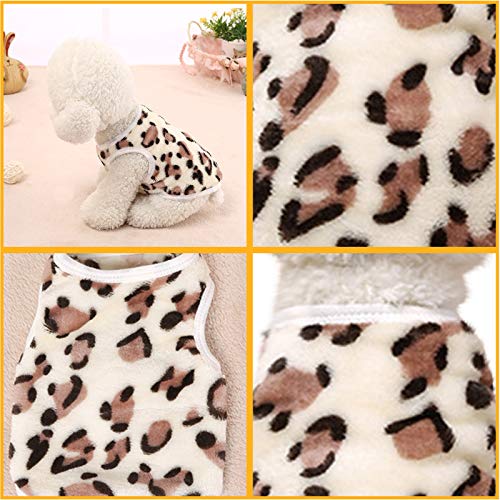 Small Dog Sweater Female Pet for Autumn Pet and Print Bust Dog Leopard Clothes Product Winter Pet Supplies