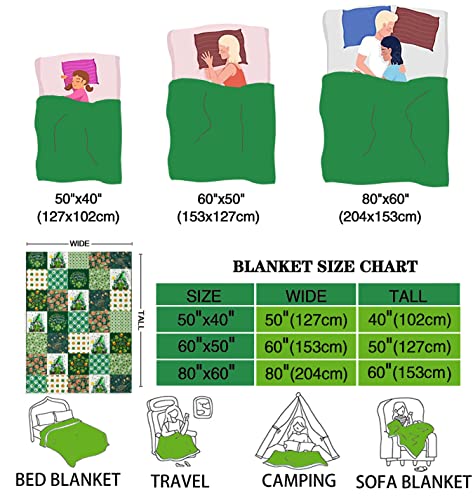 Abaysto Gnome Blanket St. Patrick's Day Blanket for Kids Super Soft Flannel Fleece Throw Blankets Lucky Clover Lightweight Cozy Warm Fuzzy Plush Microfiber Blankets for Couch Bed Sofa 40''x50''