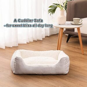 ANPPEX Bunny Bed Rabbit Bed, Cushion for Cat, Guinea Pig Bed Mat, Kitten Hamster Small Cat Dog Bed, with Washable Removable Cushion