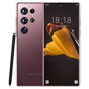 exachat g22+ ultra 5g smartphone - unlocked cell phone - sleek design with built-in computer, qualcomm 888 chip, 7.3-inch hd+ screen, face recognition, and powerful cameras (rose gold)