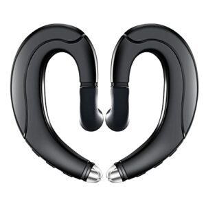 maxiaeon tws ear hook bluetooth wireless headphones, non ear plug bluetooth headset with microphone, stereo sound earphones painless wearing sport earphones for smartphones (tws headset(black))