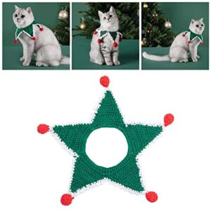 ＫＬＫＣＭＳ cat and Dog Costume Premium Hand Made Knitted Wool Pet Scarf Puppy Small Dogs and Cats Universal Adjustable Bib Pets Supplies for Christmas, Green2