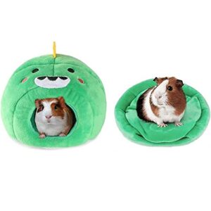 Warm Small Pet Animals Bed Plush Mini Pet Hideout Dutch Pig Hamster Hedgehog Chinchilla Rat Nest(Bear)