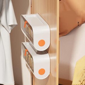 Wall-mounted underwear storage box drawer dorm wardrobe panties socks bra finishing storage artifact three-in-one wall mounted underwear storage wall mounted underwear socks storage box Plastic