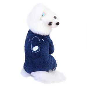 HonpraD Puppy Sweater Pet Clothing Bear Four-Legged Fleece Warm Dog Clothes Soft Vest Outfit for Dogs Walking Travel Apparel pet Puppy Clothes