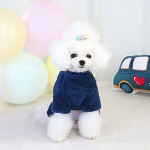 HonpraD Puppy Sweater Pet Clothing Bear Four-Legged Fleece Warm Dog Clothes Soft Vest Outfit for Dogs Walking Travel Apparel pet Puppy Clothes