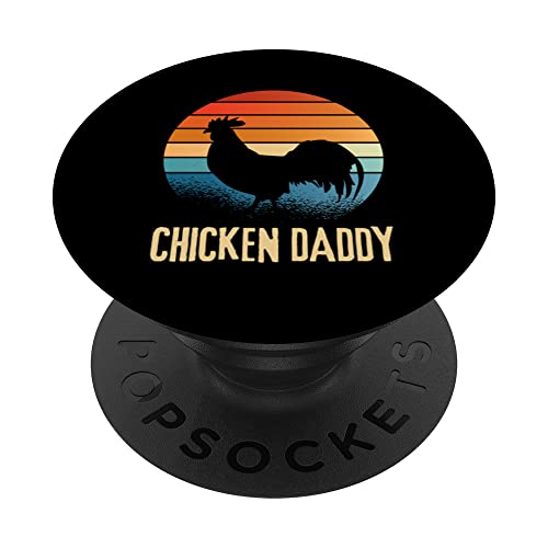 Chicken Daddy Shirt Funny Farm Life Gifts for Poultry Farmer PopSockets Swappable PopGrip