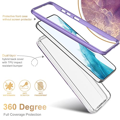 Esdot for Samsung Galaxy S23 Case,Military Grade Passing 21ft Drop Test,Rugged Cover with Fashionable Designs for Women Girls,Protective Phone Case for Galaxy S23 6.1" Glitter Purple Marble