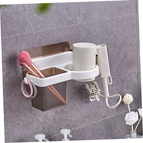 Cabilock Shelf Bracket 2pcs Accessories Hair Wall Styling Mount Bathroom Washroomwhite Free Product for Organizer Holder Tool Shelf Care Stand Bath Dryer Punch Supplies Mounted Storage Shelf Brackets