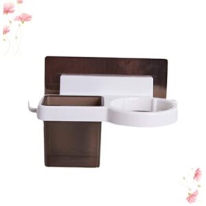 Cabilock Shelf Bracket 2pcs Accessories Hair Wall Styling Mount Bathroom Washroomwhite Free Product for Organizer Holder Tool Shelf Care Stand Bath Dryer Punch Supplies Mounted Storage Shelf Brackets