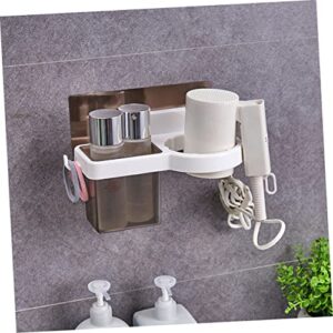 Cabilock Shelf Bracket 2pcs Accessories Hair Wall Styling Mount Bathroom Washroomwhite Free Product for Organizer Holder Tool Shelf Care Stand Bath Dryer Punch Supplies Mounted Storage Shelf Brackets