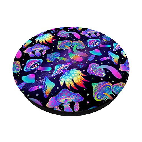 Psychedelic Magic Mushrooms Hippie Trippy Pattern PopSockets Swappable PopGrip