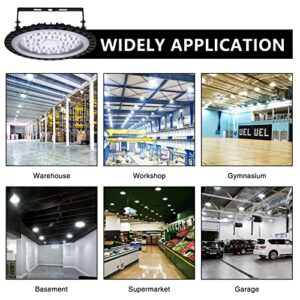 UFO LED High Bay Light 100W, High Bay LED Shop Lights, 10000LM 6000K Commercial Bay Lighting, IP65 Warehouse LED Lights Warehouse Area Light, UFO LED Light Indoor for Garage Workshop