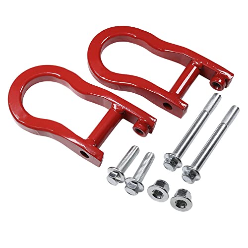 Mioobks Red Front Tow Hook Kit Fits -(Stainless Steel)