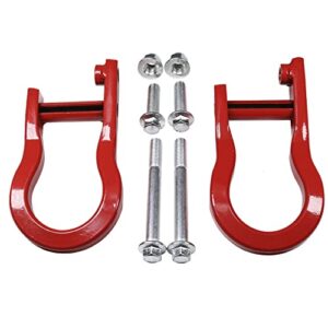 Mioobks Red Front Tow Hook Kit Fits -(Stainless Steel)