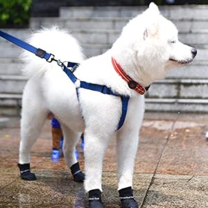 7 Colors Available, Dog Rain Boots for Small Medium Large Dogs, Size S to 2XL, Waterproof Dog Shoes Black Small