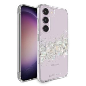 case-mate samsung galaxy s23 plus case [6.6"] [12ft drop protection] [wireless charging] touch of pearl phone case for samsung galaxy s23 plus - cute sparkle mother of pearl case w/anti-scratch tech