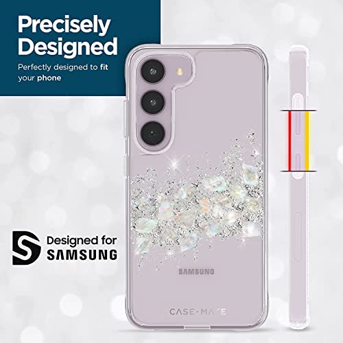 Case-Mate Samsung Galaxy S23 Plus Case [6.6"] [12FT Drop Protection] [Wireless Charging] Touch of Pearl Phone Case for Samsung Galaxy S23 Plus - Cute Sparkle Mother of Pearl Case w/Anti-Scratch Tech