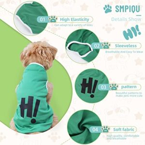 Dog Shirts Pets T-Shirt Soft Breathable Dogs Clothes for Small and Medium Dogs (Green, Large)