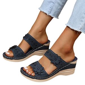 jmmslmax sandals for women dressy summer comfy slip-on sandals summer casual beach shoes open toe espadrille platform