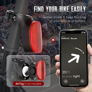 Airtag Bike Mount, Hidden Bicycle Seatpost Mount Compatible with Apple Airtags & Garmin Varia, Anti-Theft Air tag GPS Tracker Bike Reflector Holder for Mountain Bikes, Electric Bicycle, and Scooter