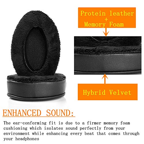 UT-BH001-YunYiYi Upgrade Ear Pads Ear Cushions Compatible with Utaxo UT-BH001 BH001 Over-Ear Headphones Replacement Earpads Ear Cups Parts (Velour Leather)