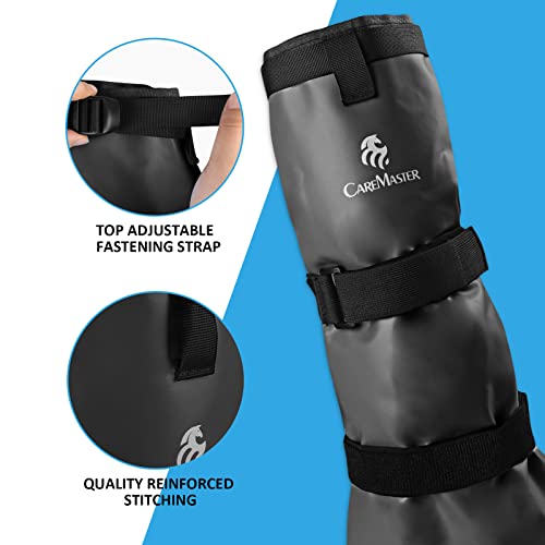 CareMaster Hoof Soaking Boot for Horse Hoof Wrapped EVA Padded Soaker Bag Equine Soaking Boot Easy Use for Hooves Care Icing Bucket Soaker Sack with 2 Elastic Bands Black