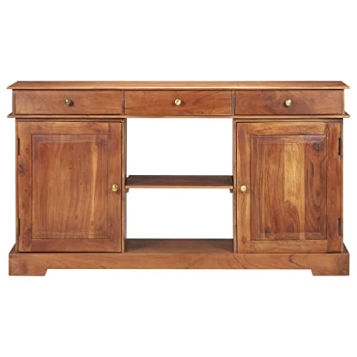 vidaXL Sideboard 53.1"x13.8"x29.5" Solid Acacia Wood