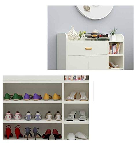 N/A Shoe Cabinet Simple Simple Entrance Hall Door Solid Wood Legged Living Room, Multi-Purpose Storage (Color : E)