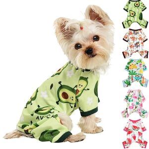 dog pajamas for small dogs girl boy puppy pjs jammies 4 leg dog clothes for chihuahua yorkie summer fall onesies jumpsuit clothing for pet dogs male female