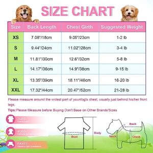 Dog Pajamas for Small Dogs Girl Boy Puppy Pjs Jammies 4 Leg Dog Clothes for Chihuahua Yorkie Summer Fall Onesies Jumpsuit Clothing for Pet Dogs Male Female