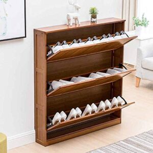 N/A Flip Bucket Shoe Simple Home Space Multi-Layer Door Dustproof Porch Solid Wood Shoe Rack (Size : 60cm Length)