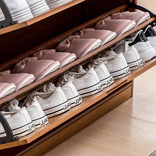 N/A Flip Bucket Shoe Simple Home Space Multi-Layer Door Dustproof Porch Solid Wood Shoe Rack (Size : 60cm Length)