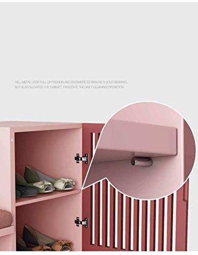 N/A Fashion Shoe Cabinets Minimalist Multi-Function Shoe Changing Stool Porch Partition Hall (Color : Black)