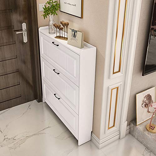 N/A Tipping Shoe Cabinet Shoe Storage Shelf Simple Narrow -Thin 17cm Space-Saving Home Hall Entrance Cabinet (Size : Width 60cm)