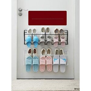 N/A Simple Doorway Shoe Rack Home Economical Space-Saving Door Wall-Mounted Bathroom Slippers Rack Storage (Color : D)