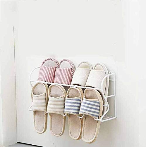 N/A Simple Doorway Shoe Rack Home Economical Space-Saving Door Wall-Mounted Bathroom Slippers Rack Storage (Color : D)