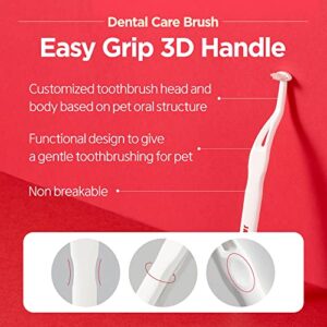 JAYU PET Dental Care Brush - Cat Toothbrush, Toothbrush for Small Dogs, Feline Toothbrush, Cat Dental Treat, Removing Bad Breath, Plaque, Tartar, Cat Teeth Brushing & Easy Cleaning, Soft Bristles