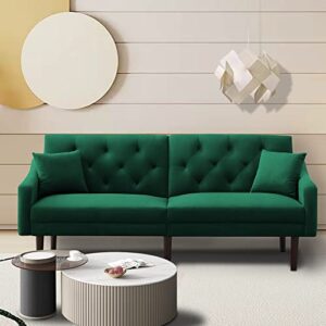 erdaye 64 inches modern loveseat sofa, green