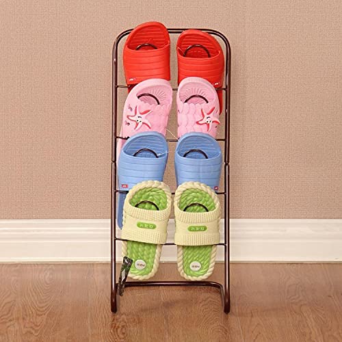 N/A European Creative Living Room Floor Multi-Layer Wrought Iron Shoe Rack Simple Bathroom Toilet Slippers Shelf Dormitory Shoe Rack (Color : E)