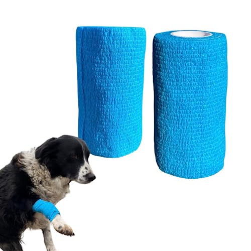 Bandage Set Vet Wrap Tape Light Blue, Bandages for Dogs Paws, Multifunctional & Self Adhesive