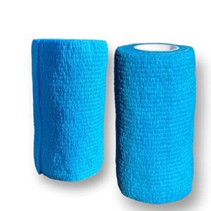 Bandage Set Vet Wrap Tape Light Blue, Bandages for Dogs Paws, Multifunctional & Self Adhesive