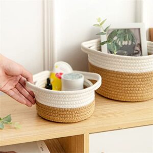 JKUYWX Desktop Storage Basket Woven Clothing Cosmetics Toys Bedroom Dresser Home Decoration Storage